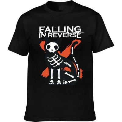 DECKTT Falling In Reverse Cat X-Ray Mens Crew Neck T-Shirt Slim-Fit T-Shirts for Men Big and Tall