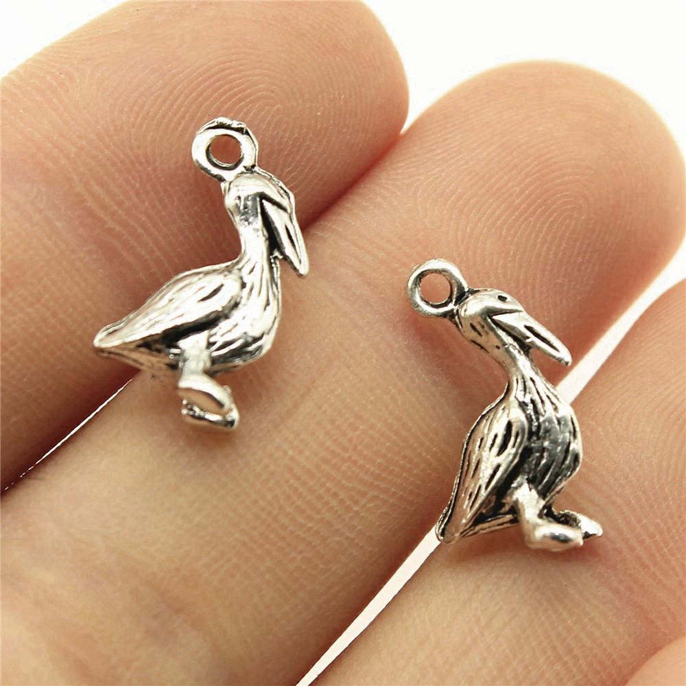 Charms Chicken Duck Goose Pendants Vintage Jewelry Supplies QC027