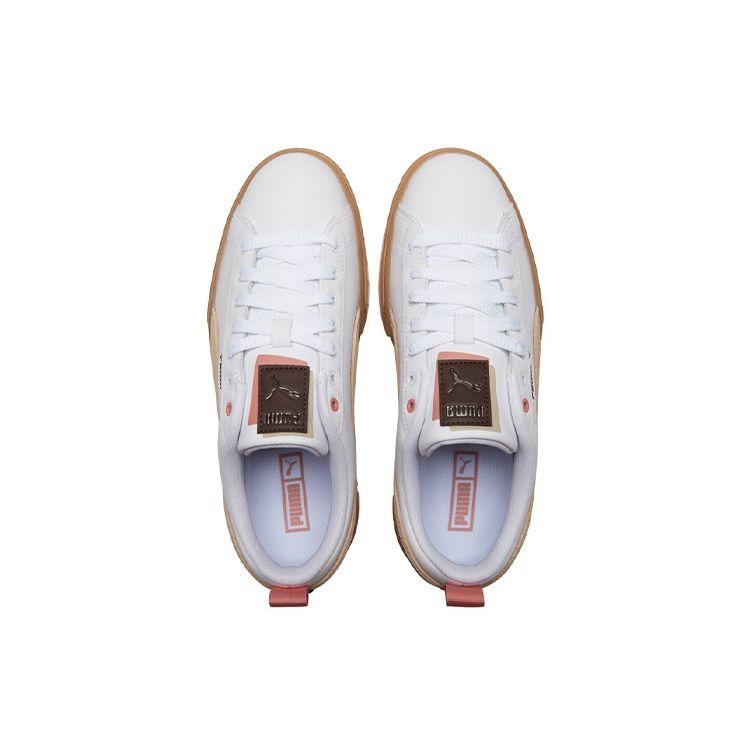 Puma Baskets Mayze Triplex pour femme Blanc Chocolat Marron 384871-01