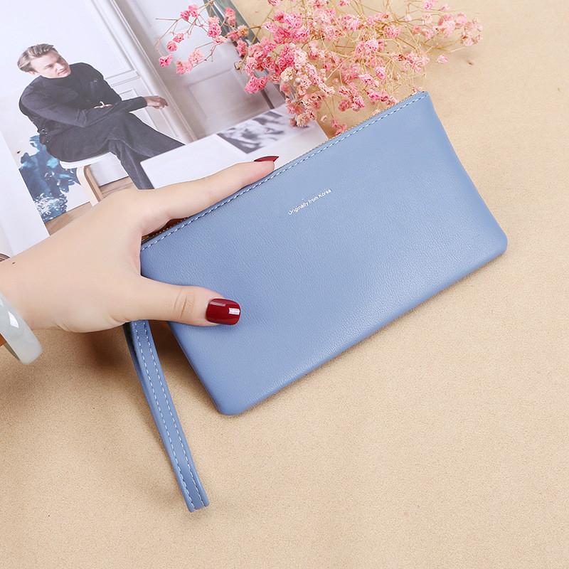 Newest Zipper Ladies Long Wallet Coin Purse Wallet Pu Fashion Clutch Bag Large Capacity Ladies Wallet