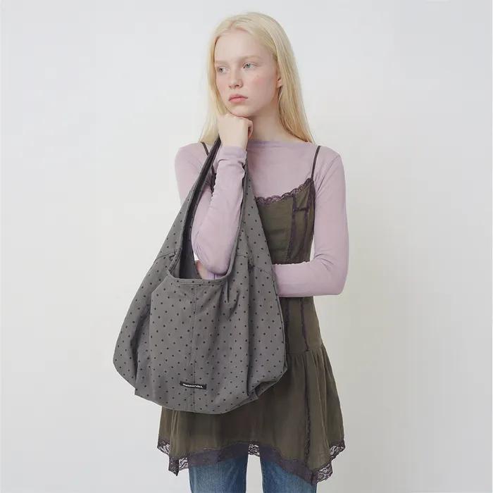 Drop eco shoulder bag_Dot charcoal