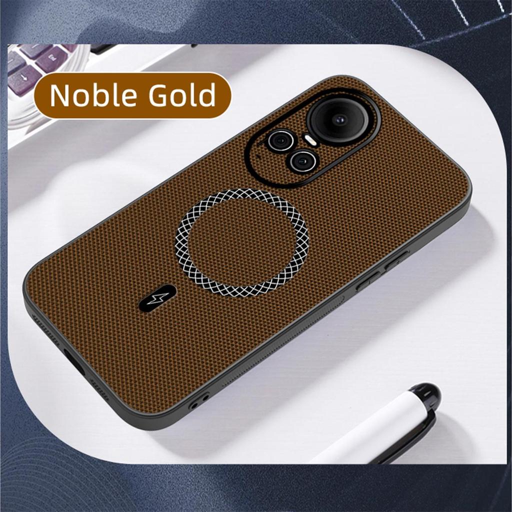 Business‑Style Woven Cloth Texture Phone Case for OPPO Reno10pro 5G,Reno10 5G Shockproof Soft Protective Cover