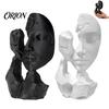 Broken Face Figure 3D Printed Abstract Statue, PETG Decorative Entryway Display Sculpture for Home Office Desktop Showcase Contemporary Table Ornament
