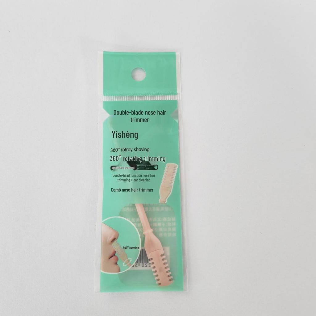 2-in-1 Manual Nose & Ear Hair Trimmer with Ear Spoon