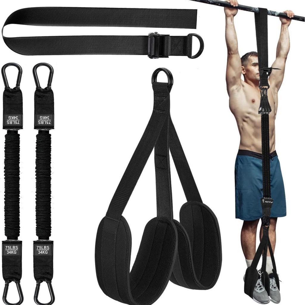 Adjustable Pull-Up Bar & Resistance Bands for Men's Chest Workout
