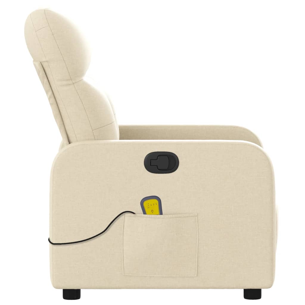 Massage Relax Chair Cream Colored Fabric