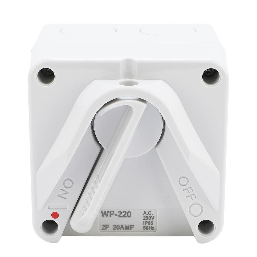Enclosed Motor Disconnect Switch 2P 20A IP65 Water Proof Heavy Duty Safety Isolation Switch