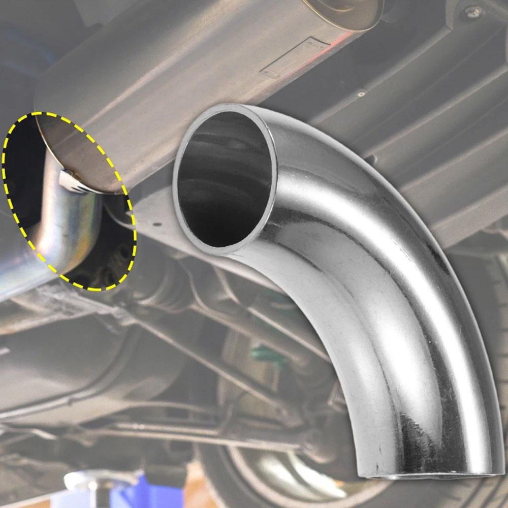 Stainless Steel Bend Tube Universal Fit 90 Degree Exhaust Elbow Exhaust Pipe Polished Ss304 Elbow Pipe For Automotive Vehicle