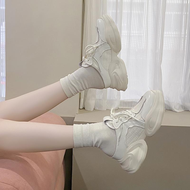 Fashion 2024 Slip on Sneakers Clogs Platform Increas Height Tennis Female Round Toe New  Slippers Women  Women Shoes