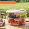 Portable Fruit and Snack Tray with Fresh-Keeping Compartments – Transparent Storage for Outings, Picnics, Camping, and Refrigerator Use