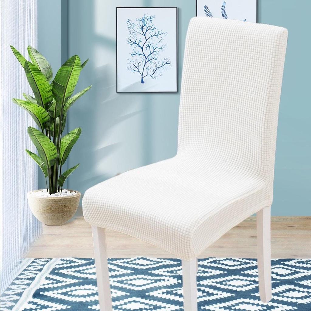 Husa pentru scaune din flanel cu elasticitate ridicata, rezistenta la praf - Potrivire universala pentru uz casnic sau hotel