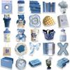 50 Blatt Blaue DIY Wasserdichte Sticker Zur Dekoration Stilvolles und Einzigartiges Design Für Tablets, Handys, Kühlschränke und Mehr