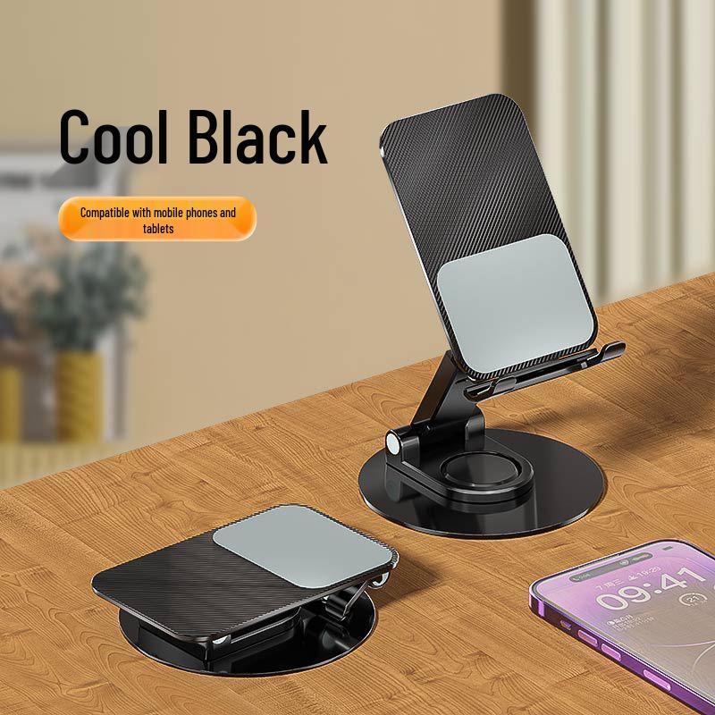 Top-Rated All-Metal 360° Rotating Foldable Phone Stand for Live Streaming