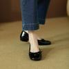 New Women's Patent Leather Ballet Flats Bow Boat Shoes Low Heel Slip On Comfort Flats Black Casual Loafers For Spring And Autumn