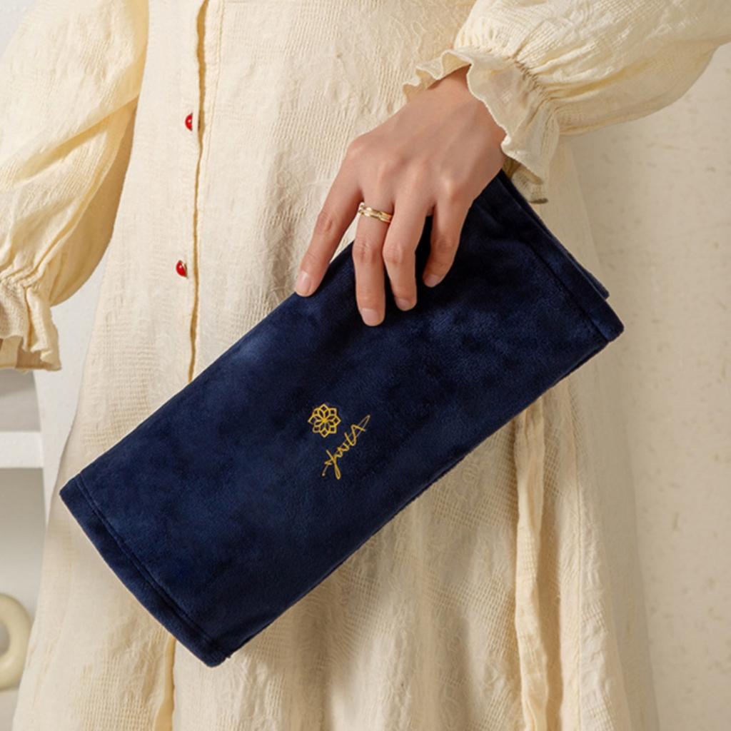 Necklaces Rings Earrings Bag Luxurious Jewelry Storage Roll Velvet Jewelry Bag Modern Travel Jewelry Organizer For Handbag Gift
