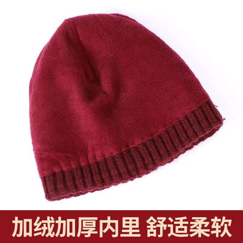 Fashion Rabbit Hair Twist Knitted Hat Medium Old Man Velvet Warm Cold Wool Hat Lady Mother Pullover Hat