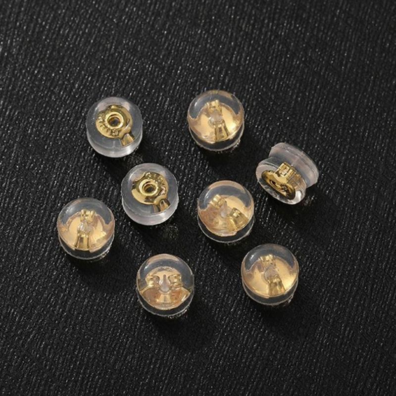 20PCS Slip Resistant Earring Backs Silver Secure Fit Loss Proof Backings Earring Fasteners Suitable for Studs Earrings