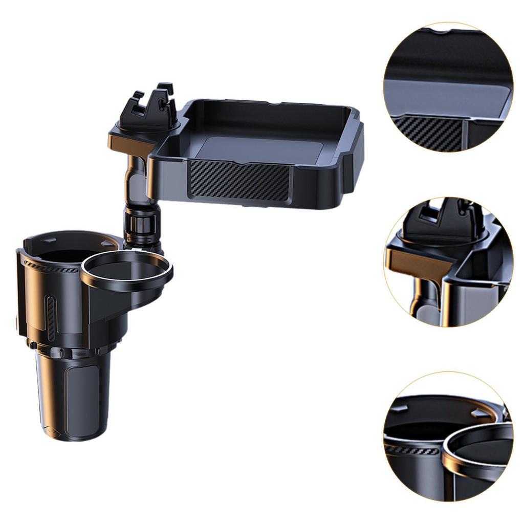 Generic Cup Holder Expander for Car Road Trip Essentials Automobile Organizer Double Cup Holder Easy to Install Expandable Base
