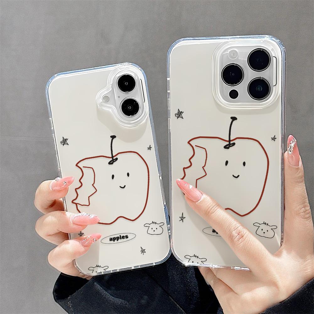 Painted Phone Case for iPhone 12 13 15 16 iPhone 16 12 13 14 15 Pro  14 15 16 Pro Max Coverage Shockproof Anti-Fingerprint Fresh Style Protective Case