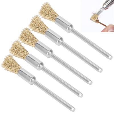 5pcs Mini Size Nail Drill Bit Cleaning Brush Manicure Wire Brush  Daily Tool Cleaning Work