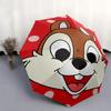 Chip 'n Dale Theme Cartoon Umbrella, Portable 3-Fold Compact Umbrella, Suitable for Camping, Hiking and Travel, Ideal Easter Birthday Gift F