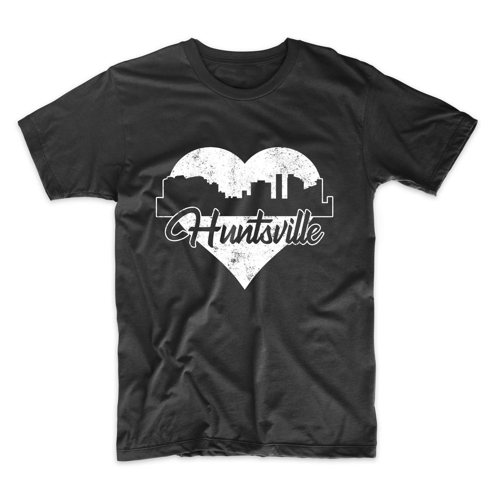 Men s Huntsville Shirt - Retro Huntsville Alabama Skyline Heart T-Shirt M