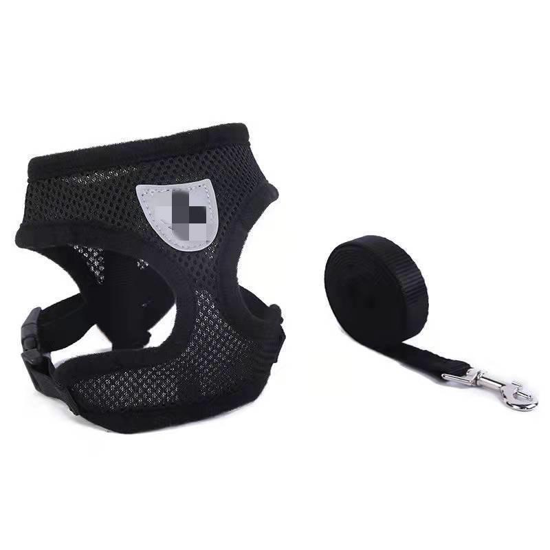 Breathable Anti-Escape Mesh Dog Harness with Adjustable Vest-Style Leash