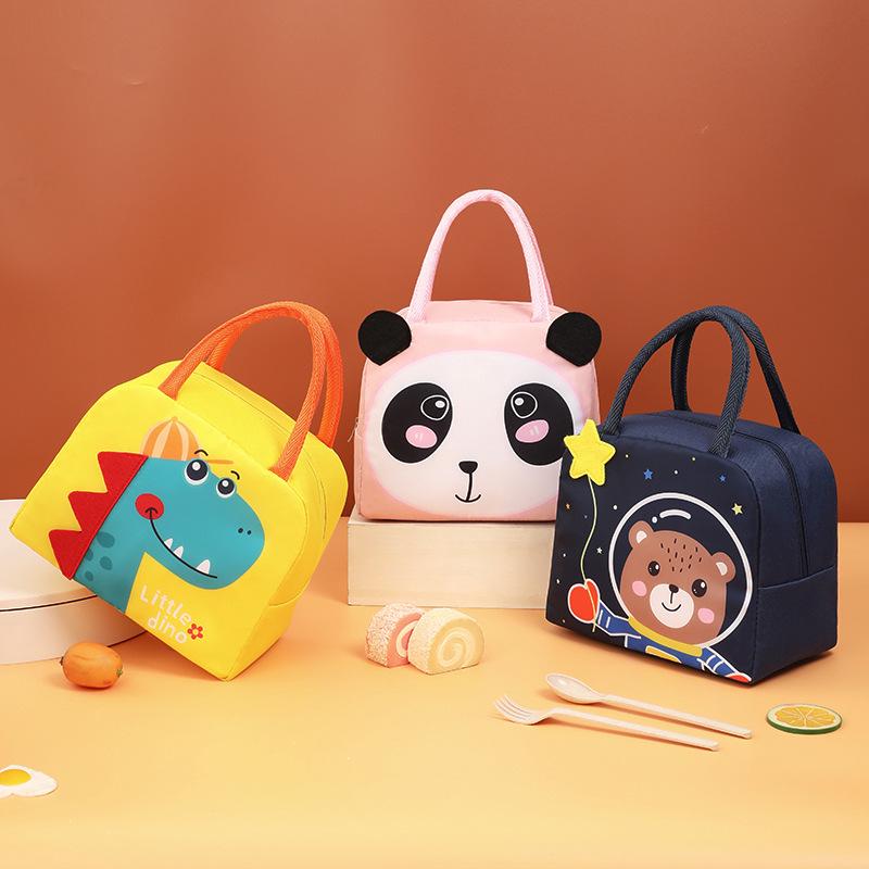 3D Cartoon Insulated Bento Lunch Bag with Thickened Aluminum Foil