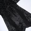 GMXIA Patchwork Dark Style Dress Sexy Slim-fit Wrap Hip Slit Lace Sleeves Feature Skirt