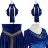 Retro Court Ball Trumpet Sleeve Dress Role Playing Queen Halloween Costume For Adults And Teens