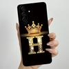 For Samsung Galaxy A37 A57 5G 2025 Crown Initial Letter Couple Phone Case SM-A376B SM-A5760 Soft Silicone Lens Protective Casing