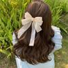 Sweet French Organza Ribbon Bowknot Hair Clip Women Net Yarn Spring Clip Top Clip Barrettes Gauze Large Bow Hairpins Headwear