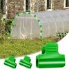 50pcs Green Plastic Greenhouse Film Clips - Heavy-Duty Windproof Garden Clips For Securing Mulch, Tarp & Plant Covers