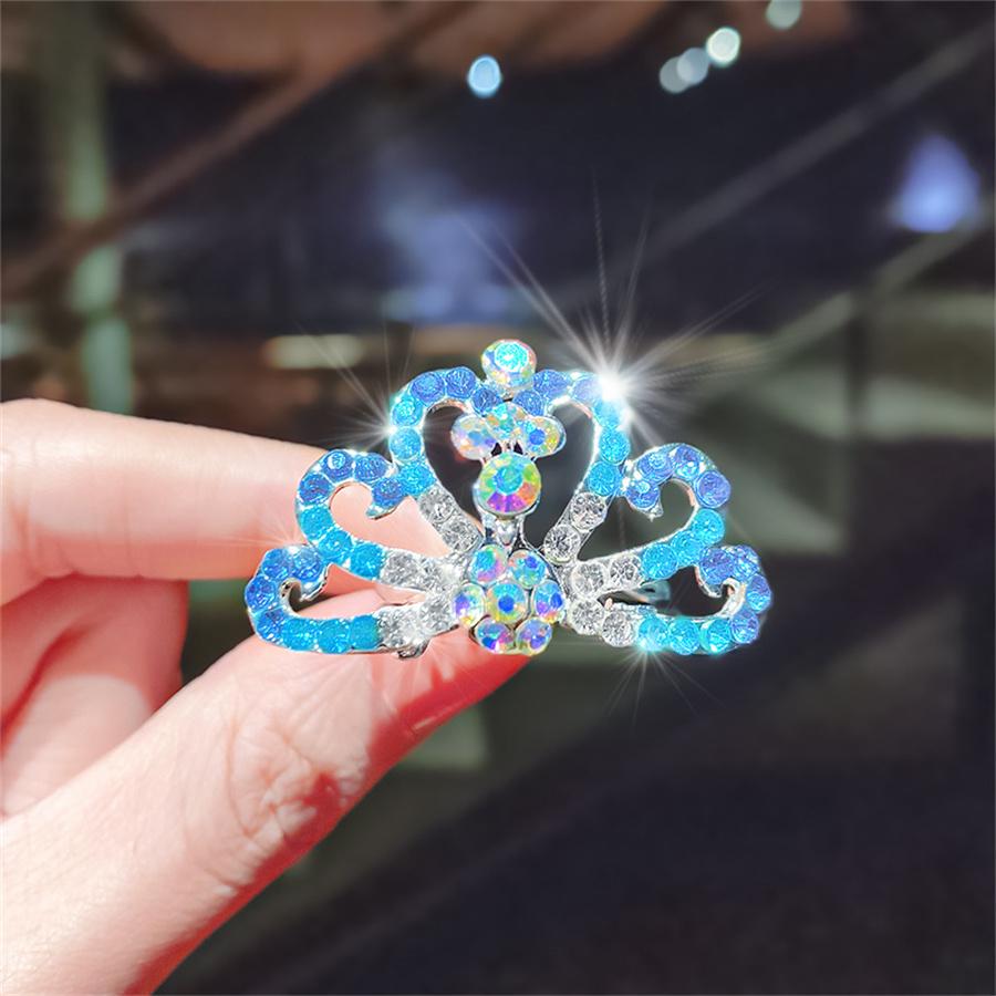 Neue Kinder Diademe Kronen Kleine Kinder Mädchen Strass Kristall Krone Herz Prinzessin Party Accessoires Haarschmuck Ornamente