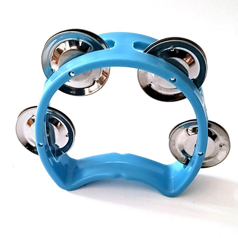 1pc Plastic Percussion Tambourine for Adults Hand Tambourine Musical Instrument 4 Bells on ABS Tambourine Musical Rhythm Instrum