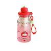 600ML Plastic Water Bottle Cute Cartoon Leakproof Children's Straw Cup Transparent Portable Drinking Bottle School Use