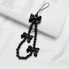Sweet Bow Beaded Phone Strap Y2k Bowknot Phone Chain Bowknot Phone Lanyard  Students