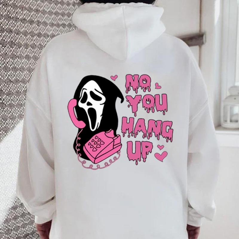 New Halloween, Hooded Sweater with Back Print, Long-sleeved Loose Casual Top and Shirt.