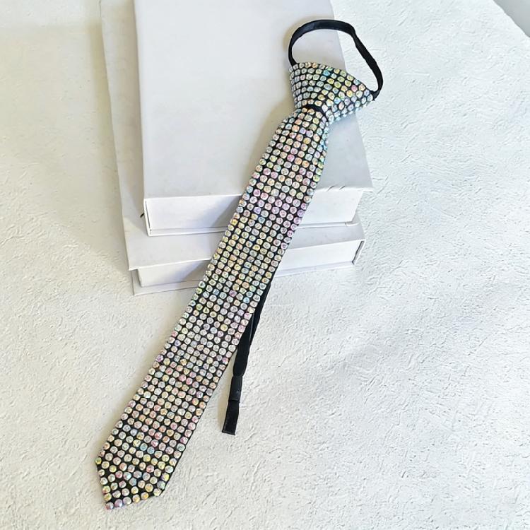 Sparkling Neck Tie For Women Men Comfortable Shining Neckpiece For Night Club Wear And Stage Show Dressingup Props