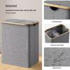 Foldable Waterproof Laundry Basket for Bathroom, Large Fabric Dirty Clothes Storage.