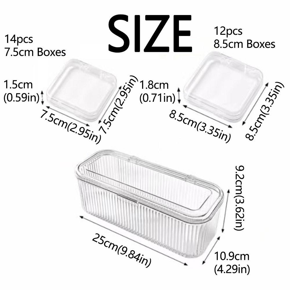 Clear Plastic Press on Nail Storage Box Sealed Bracelet Storage Cases  Travel Organizer