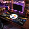 Pittsburgh Steelers Benutzerdefinierter Name Text Mauspads, Große Schreibtisch-Mausmatte, Personalisierte Home-Office-Geschenkidee