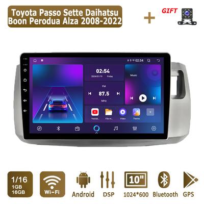 Android Car Radio For Toyota Passo Sette Daihatsu Boon 2008-2022 Multimedia Player Head Unit Stereo GPS Navigation BT WIFI 1+16GB