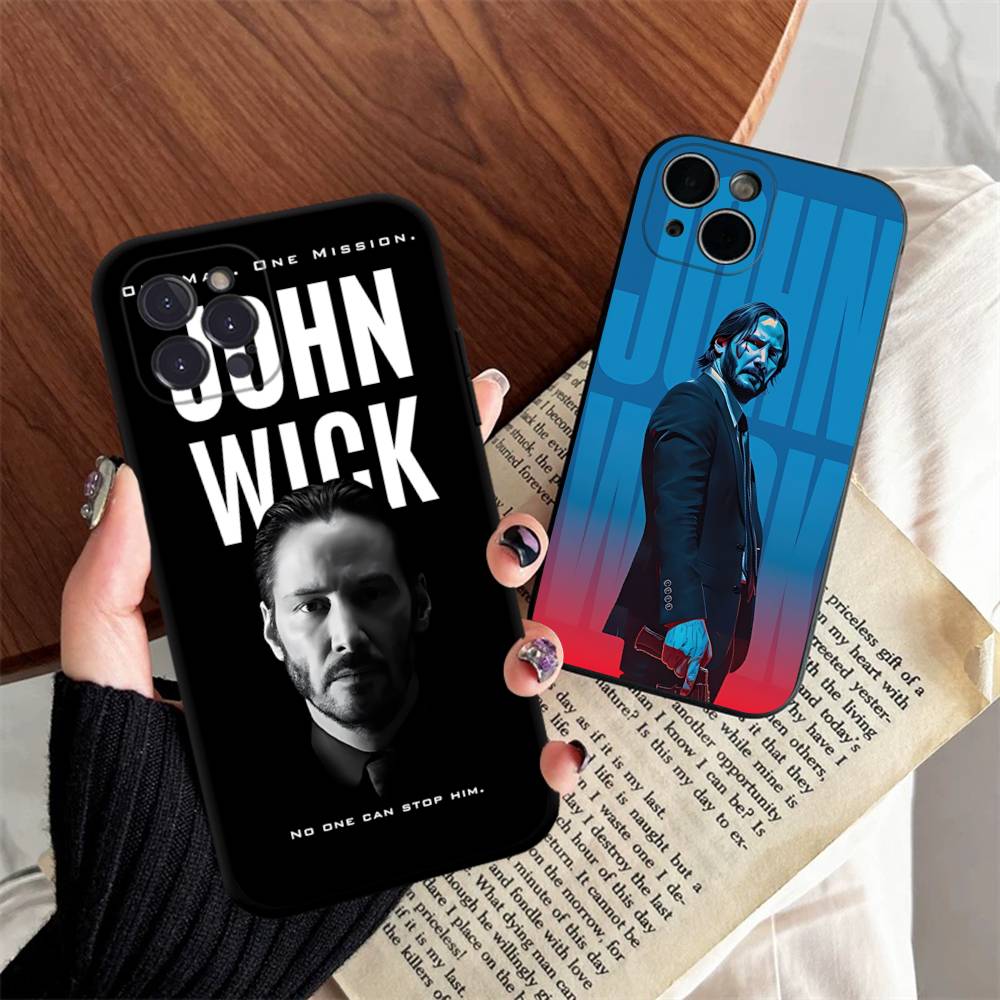1pc Classic J-john Movie W-wick Phone Case For Iphone 17 Air 16 15 14 13 12 11 Pro Max 16 15 14 Plus TPU Soft Case