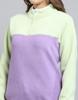 ROCK.IT From House of Monte Carlo Womens Self Design Purple & Green Mock Neck Full Sleeve Sweatshirt