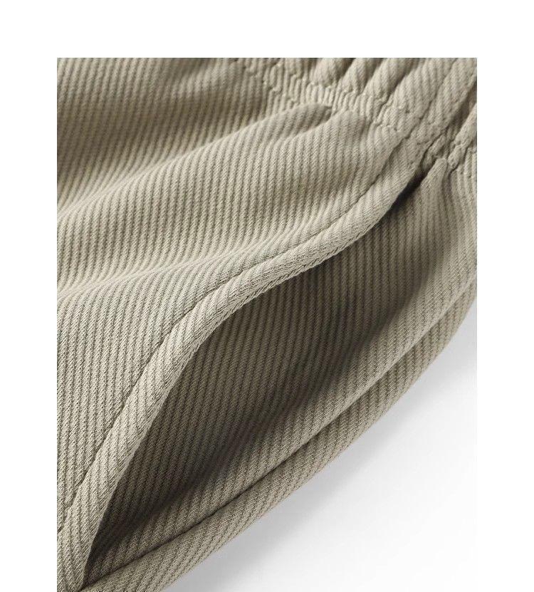Heavyweight American-Style Grey-Green Straight-Leg Sweatpants for Women, 350G Twill Xinjiang Cotton, Casual Autumn Wear