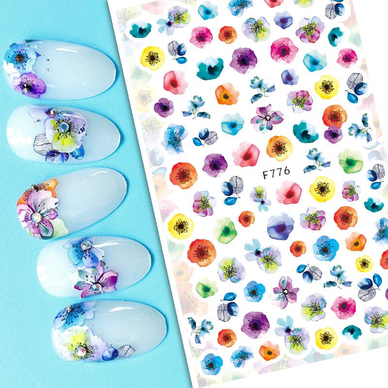 Zurück Kleber Aufkleber 3D Nagel Aufkleber Schwarz Weiß Geometrische Zeichnungen Designs Nagel Aufkleber Dekoration Für Nail Art Schönheit