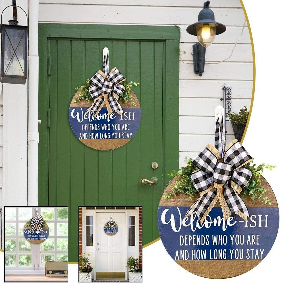  Of Painting-Welcome Sign Front Door Hanger With Changeable Pendant