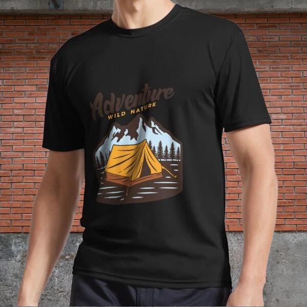 Men s and Women s T-shirts Camping Adventure L