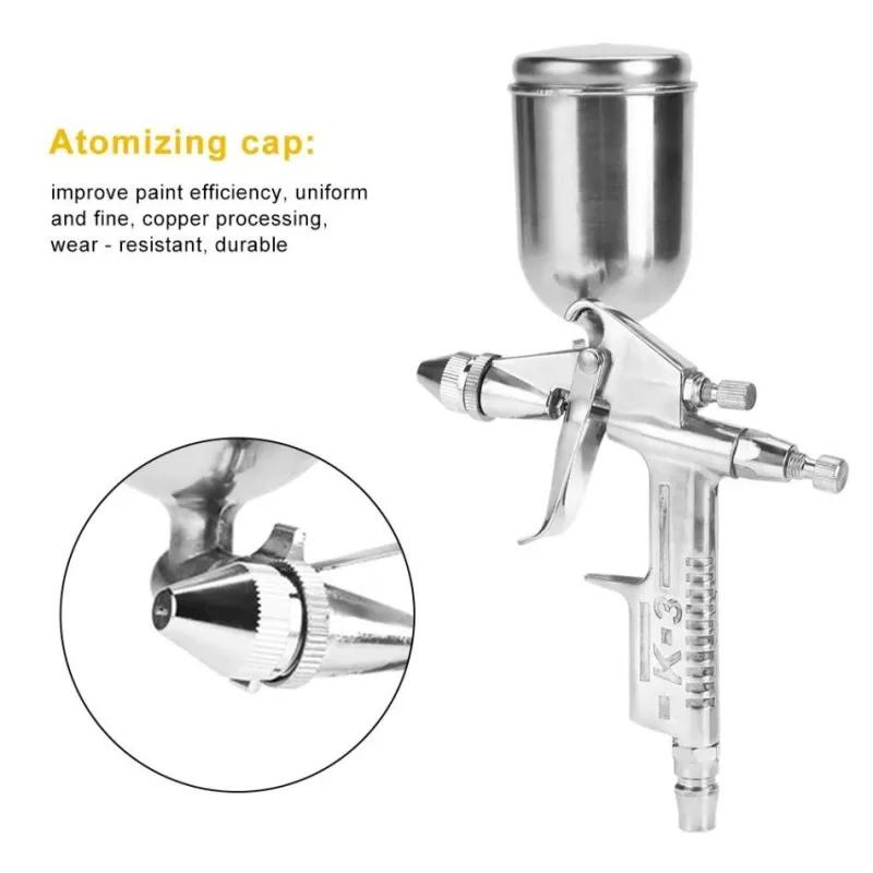 Professional Mini 125ml Air Spray Gun 0.5mm Nozzle Pneumatic Airbrush Kit for Car Painting Furniture Refinishing DIY Repair